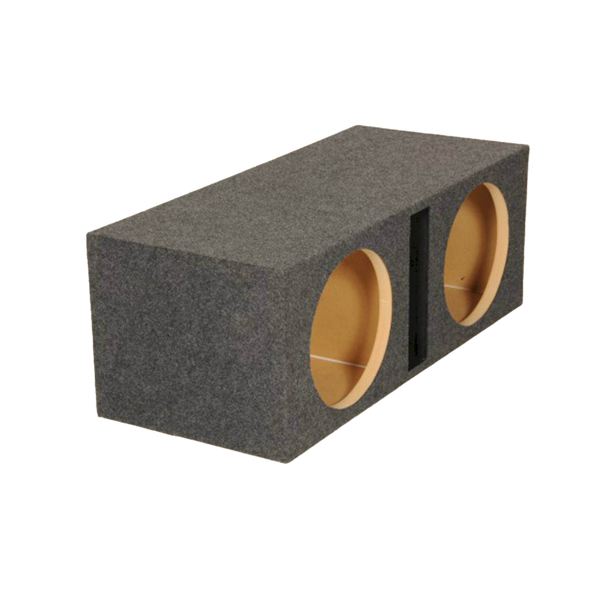 Alt View 4. QPower - Q Power 2 Hole 12-Inch Vented Heavy Duty Subwoofer Enclosure, Charcoal Grey - CHARCOAL GREY.