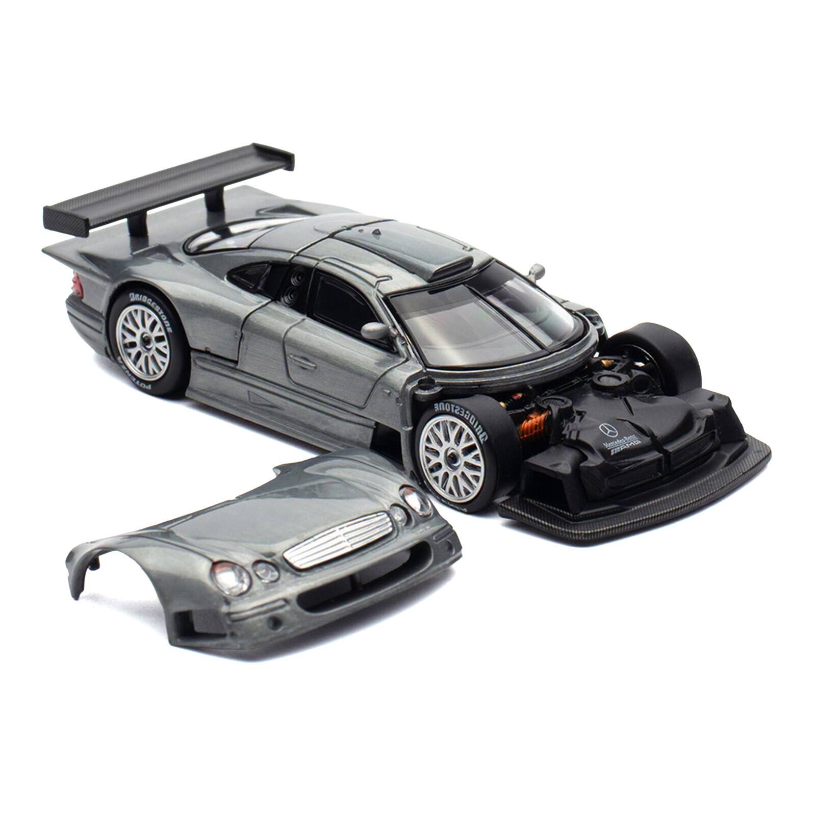 Mercedes Benz CLK GTR Raw Metal 1/64 Diecast Model Car by Pop Race ...