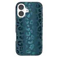 VELVET CAVIAR - Magsafe Case for Apple iPhone 16 - Metallic Navy Leopard - Front_Zoom