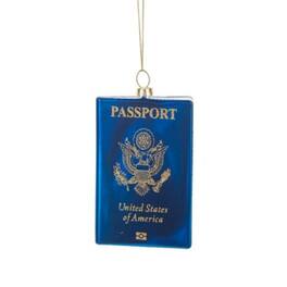 Ganz - Passport Christmas Tree Ornament Glass 4 Inch - Blue