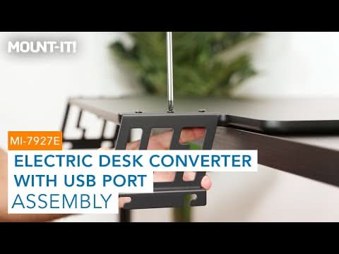 MOUNT-IT! MI-7927E ELECTRIC DESK CONVERTER WITH USB PORT ASSEMBLY