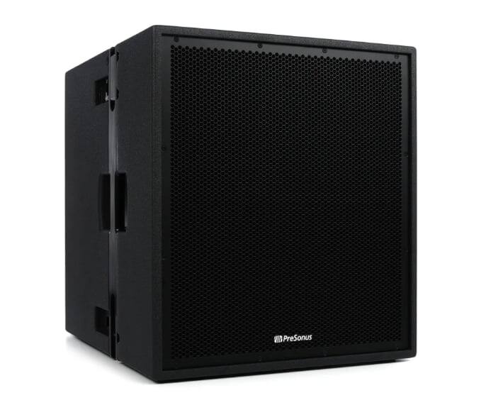 PreSonus - Dante-Enabled Connectivity, 2,000W 18" Active Subwoofer with DSP, Network Control, and Multiple Mounting Options - Black