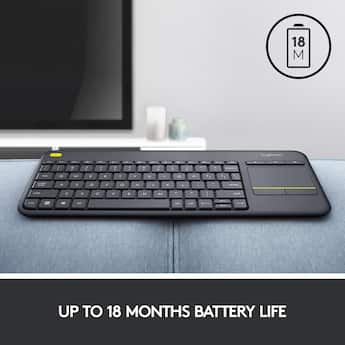 Logitech K400 Plus TKL Wireless Membrane Keyboard for PC/TV/Laptop Logitech K400 Plus TKL Wireless Membrane Keyboard for PC/TV/Laptop