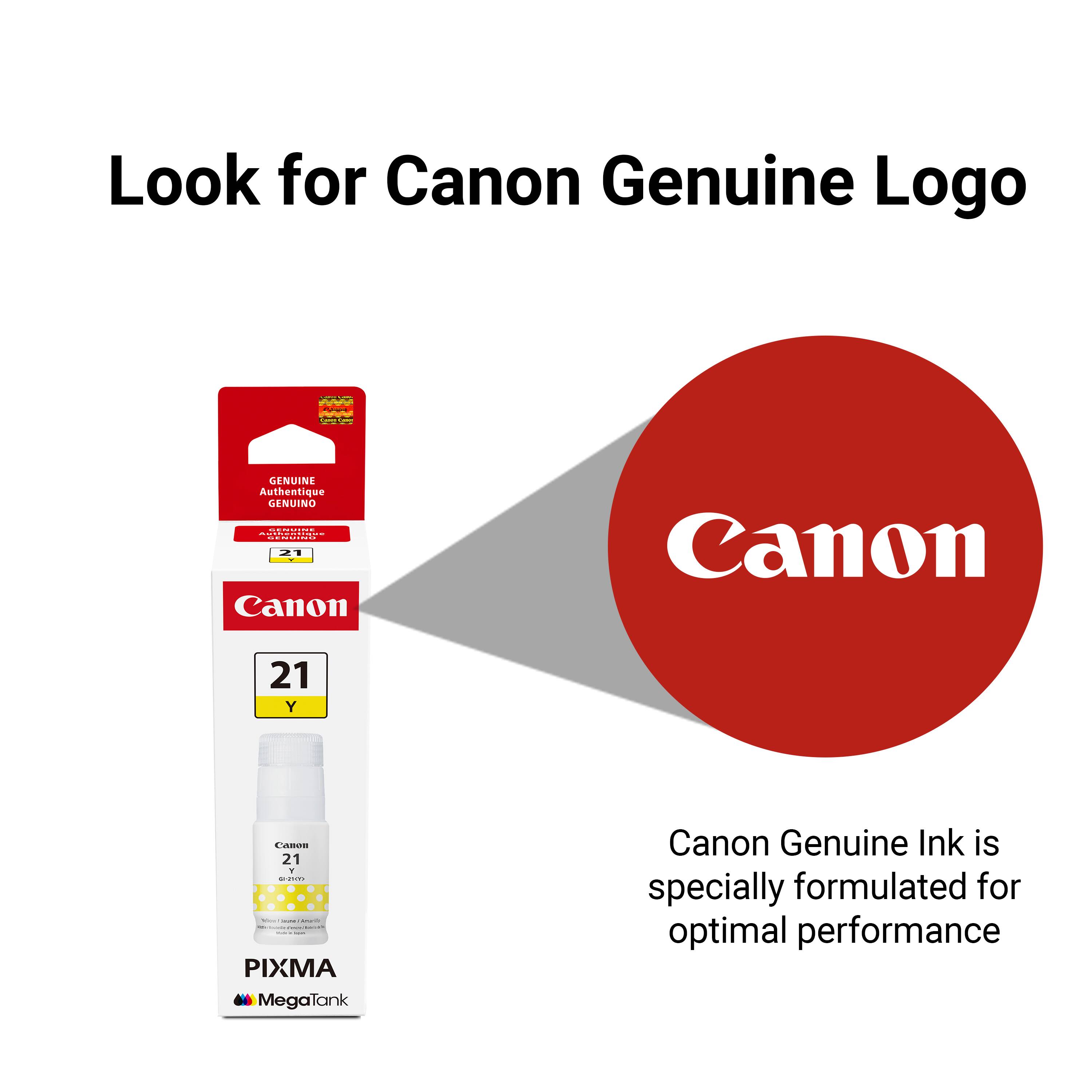 Look for Canon Genuine Logo

Canon Genuine Ink is specially formulated for optimal performance