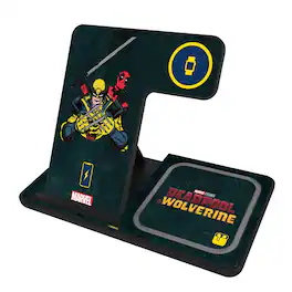 Keyscaper - Marvel Badge 3 in 1 Charging Station - Deadpool Wolverine 3
