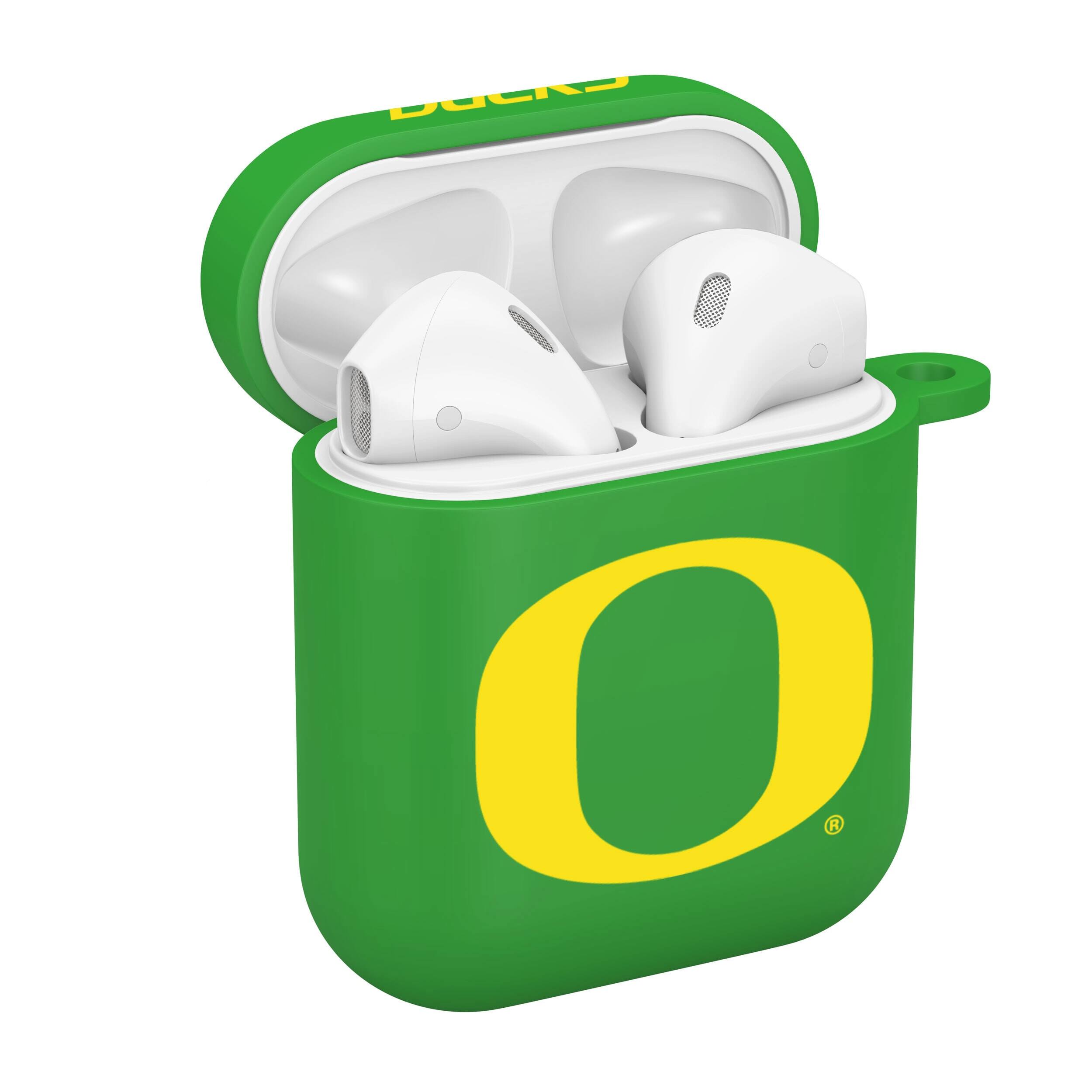 Alt View 1. Affinity Bands - Green Oregon Ducks AirPods Case Cover - Green.