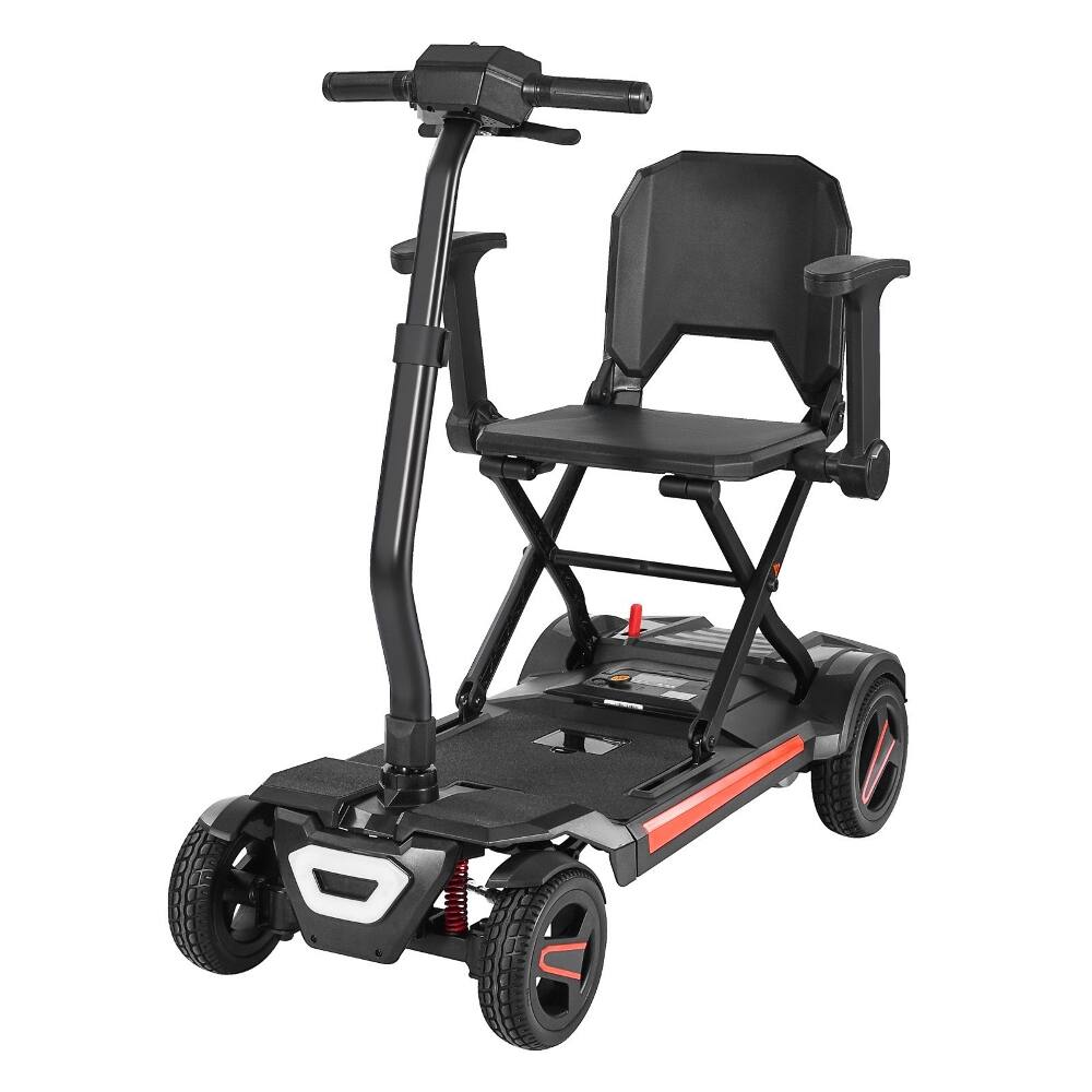 Alt View 7. Loheer - Loheer 4-Wheel Foldable Electric Mobility Scooter for Adults & Seniors 9.3 Mile Range - Black.