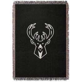 Chad & Jake - Milwaukee Bucks Woven Blanket - Black