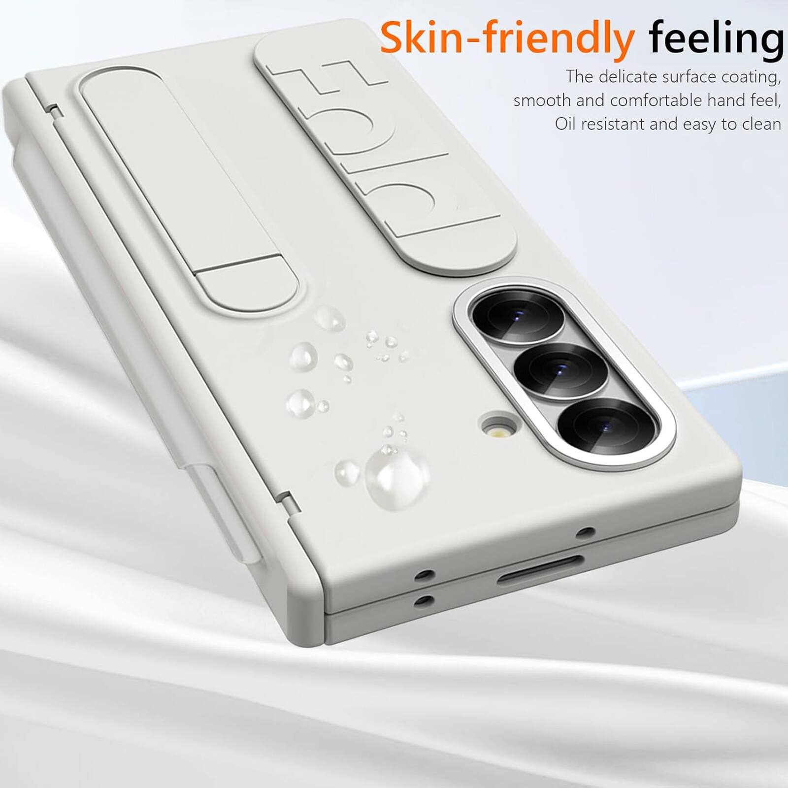 Skin-friendly feeling  
The delicate surface coating, smooth and comfortable hand feel, Oil resistant and easy to clean