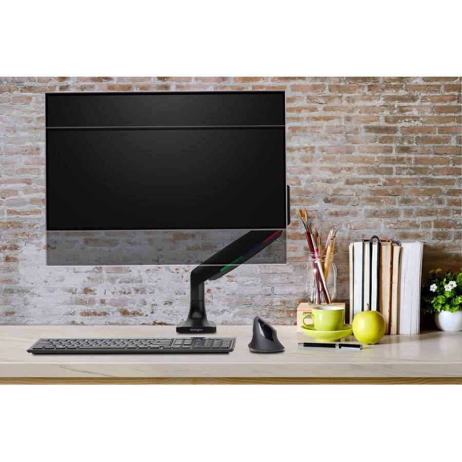 Alt View 4. Kensington - Kensington SmartFit Mounting Arm for Monitor, Flat Panel Display, Curved Screen Display - Black - Height Adjustable - 1 - Black.