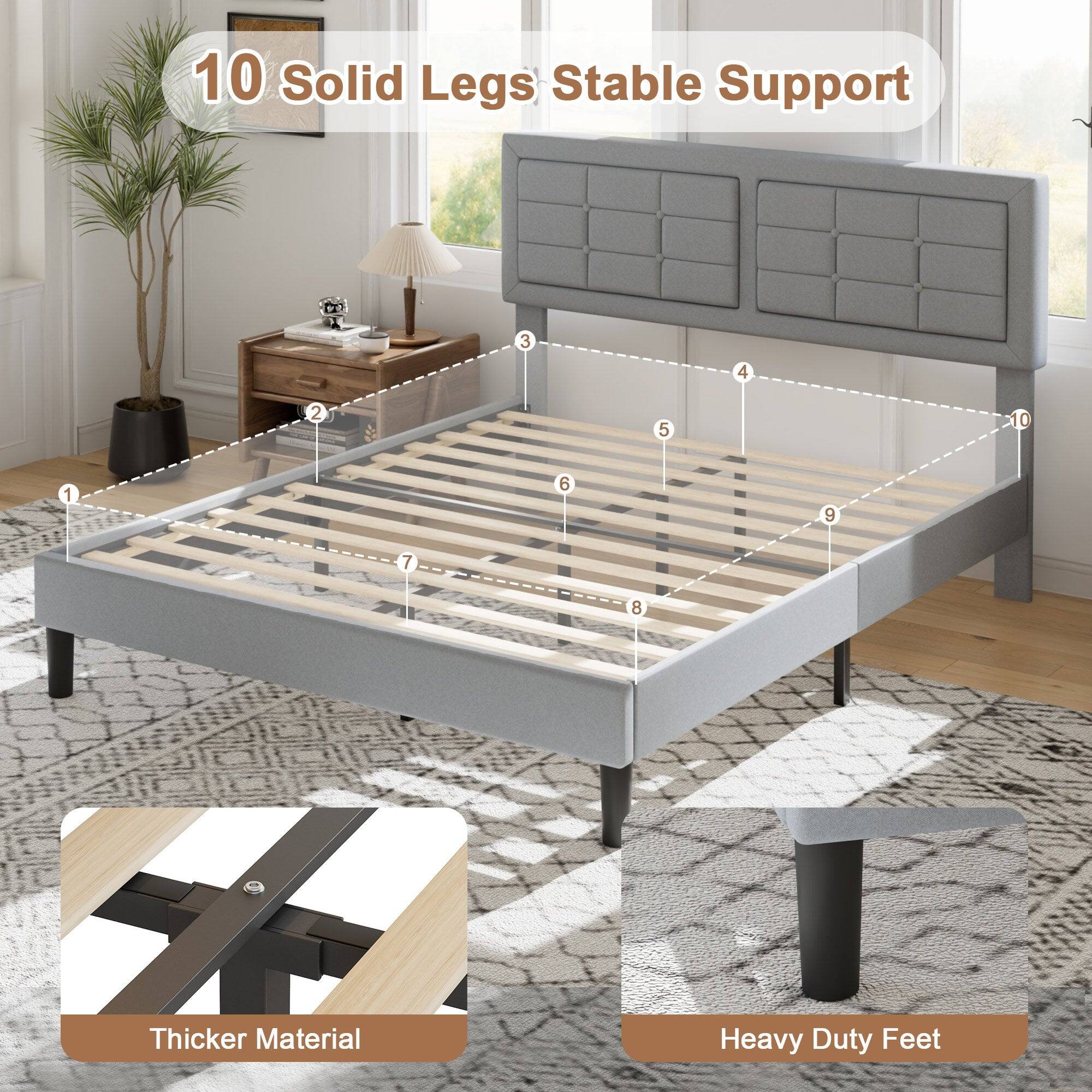 10 Solid Legs Stable Support

Thicker Material

Heavy Duty Feet