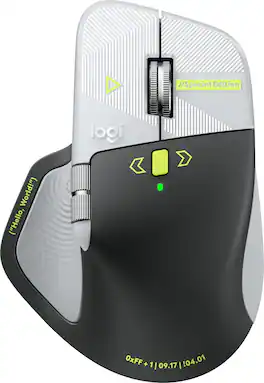 Logitech - MX Master 4 Developer Edition, Ergonomic Wireless Mouse with Advanced Performance Haptic Feedback - Wireless - Yellow