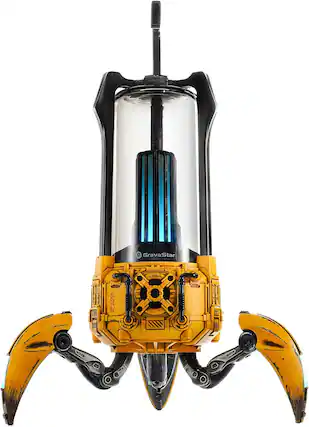 Front. GravaStar - GravaStar Supernova Portable Bluetooth Speaker with 25W Output and 9-Hour Battery Life War Damaged Yellow - War Damaged Yellow.
