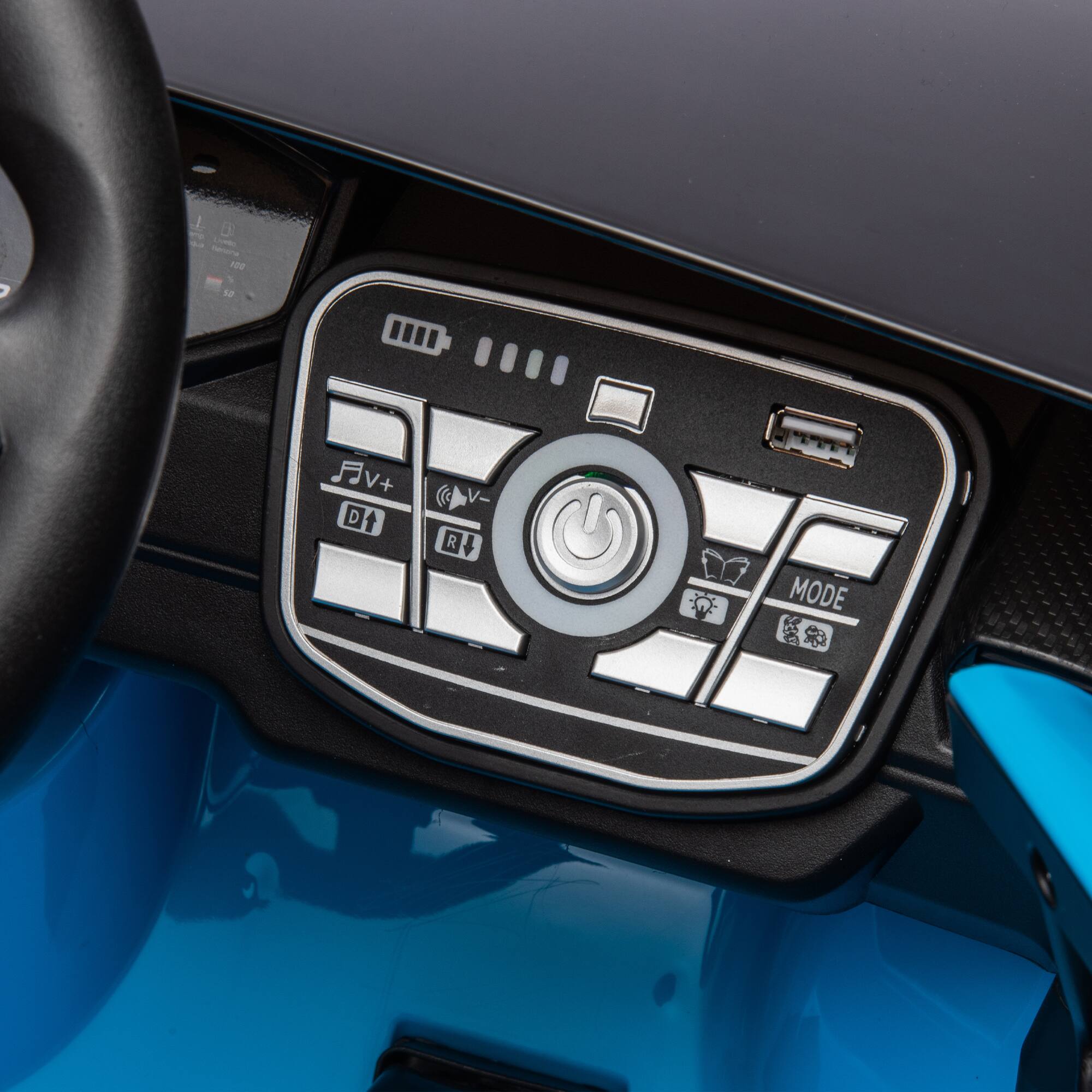 Sure, here is the corrected and grouped text from the image:

- FV+
- D-
- R
- MODE
- (Icons for phone, navigation, and other functions)