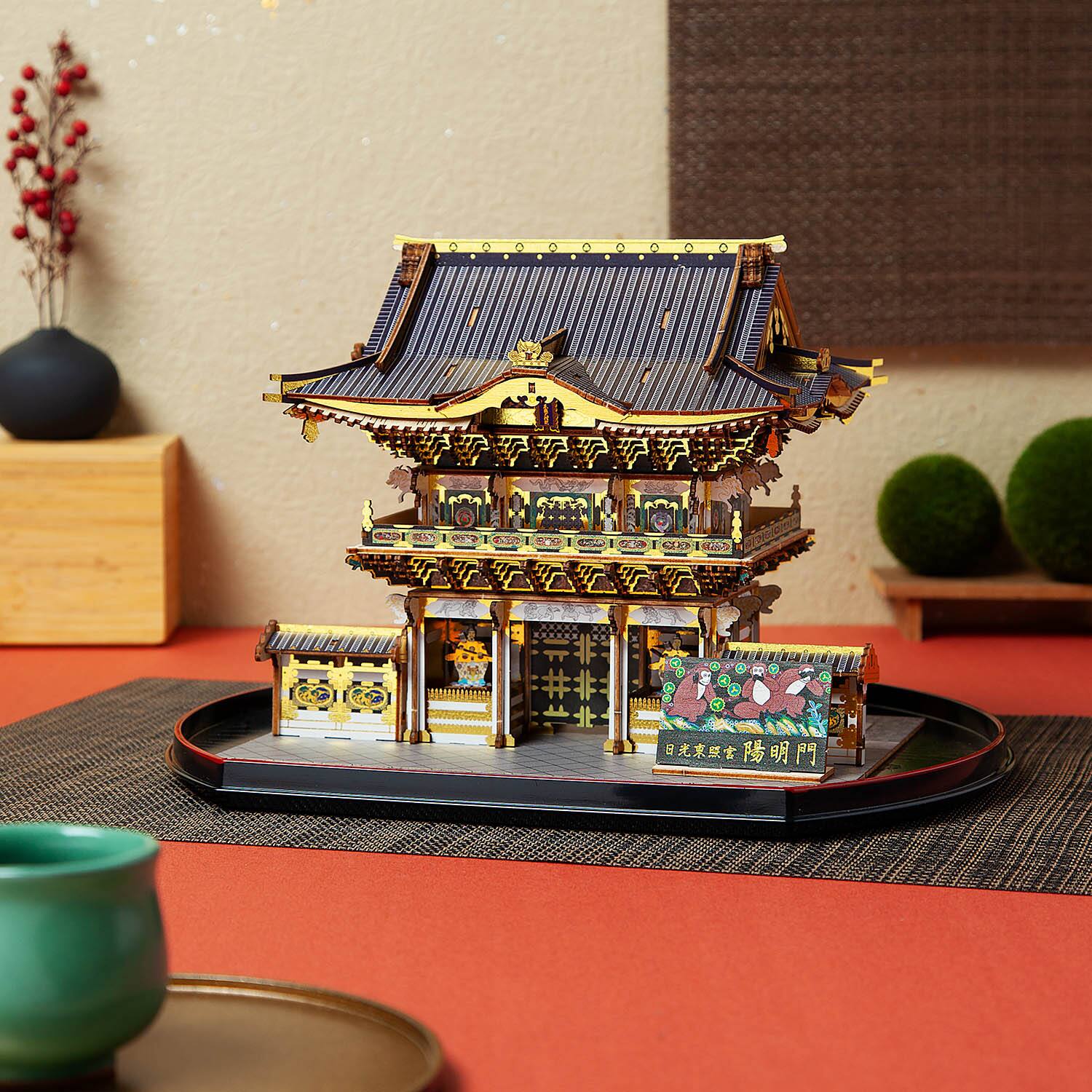 Alt View 1. 3D Puzzle - 3D DIY Puzzle: Nikko Toshogu Shrine: Yomeimon Gate Color - 259pcs.