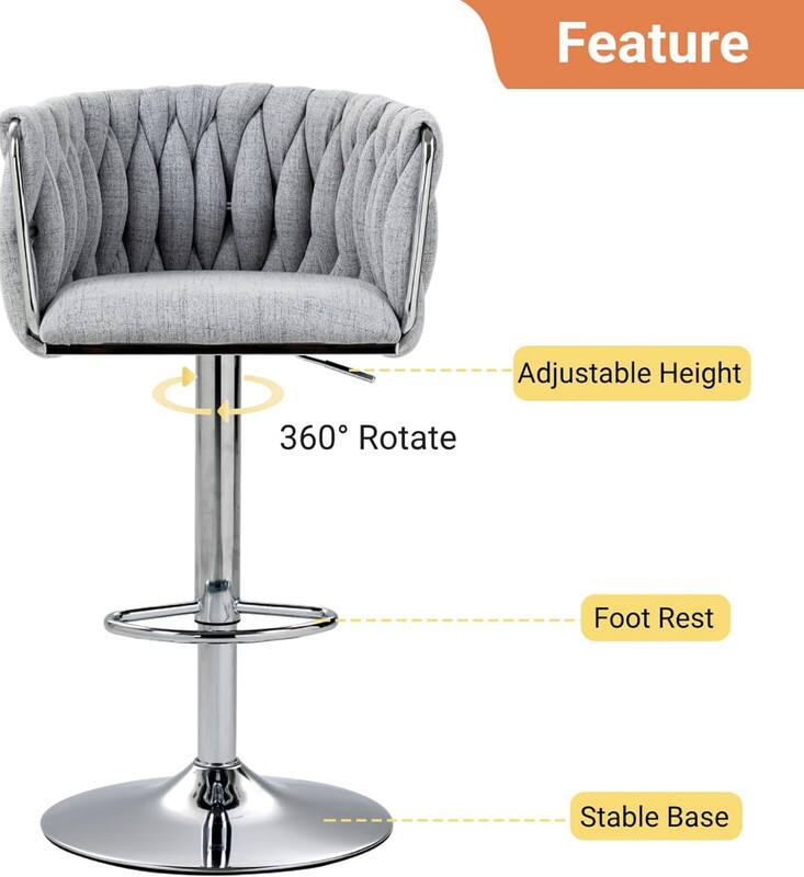 Feature  
- Adjustable Height  
- 360° Rotate  
- Foot Rest  
- Stable Base