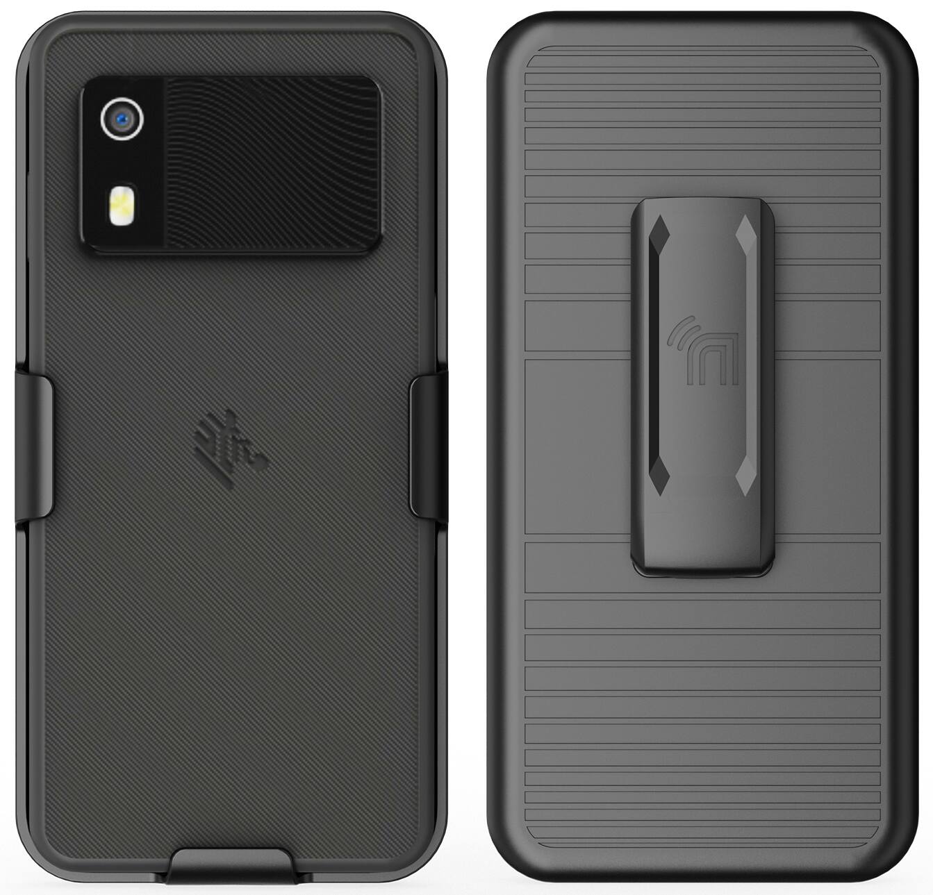 Alt View 3. Nakedcellphone - Holster Case for Zebra EM45 RFID Enterprise Mobile Device - Ratchet Belt Clip Holder - Black.