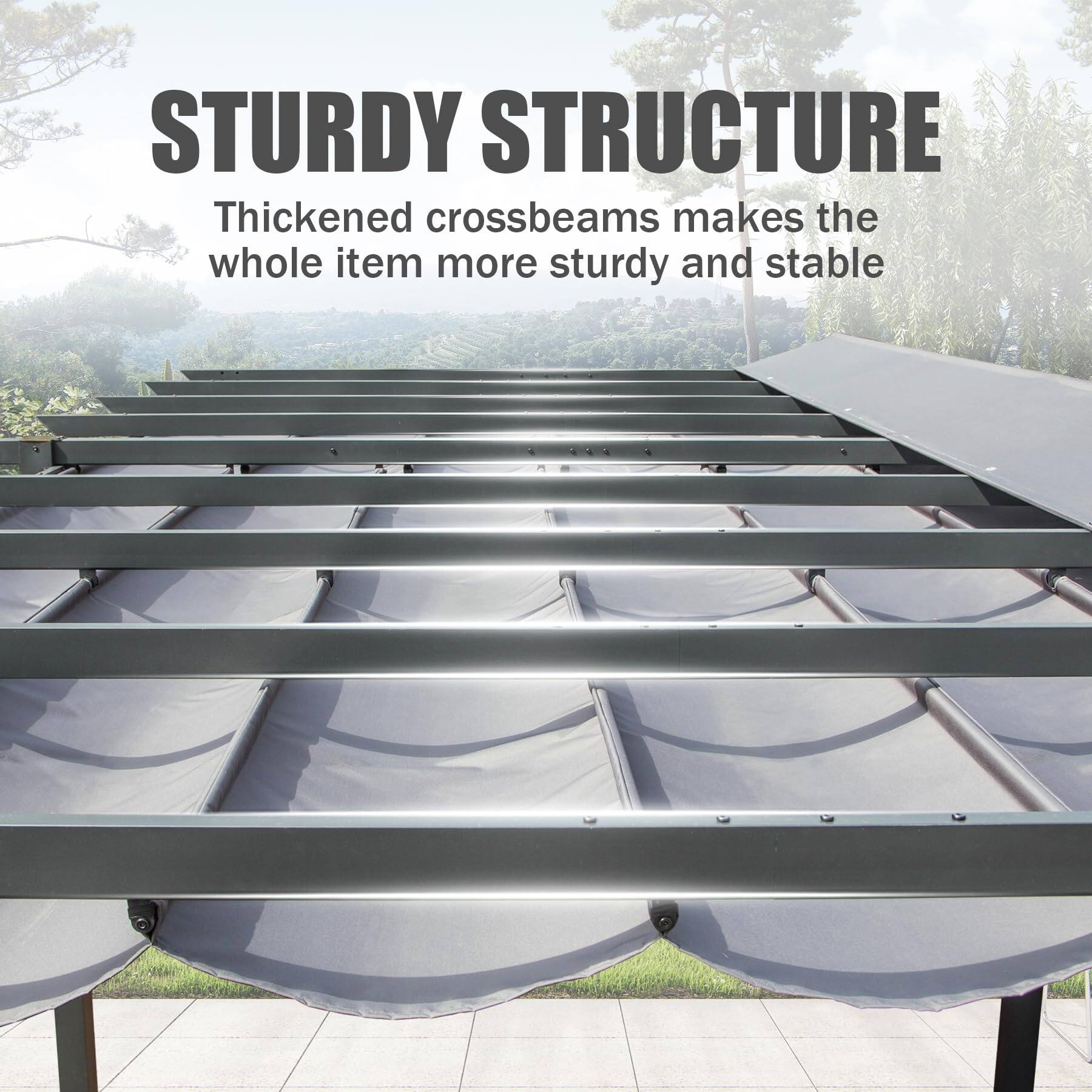 STURDY STRUCTURE  
Thickened crossbeams make the whole item more sturdy and stable