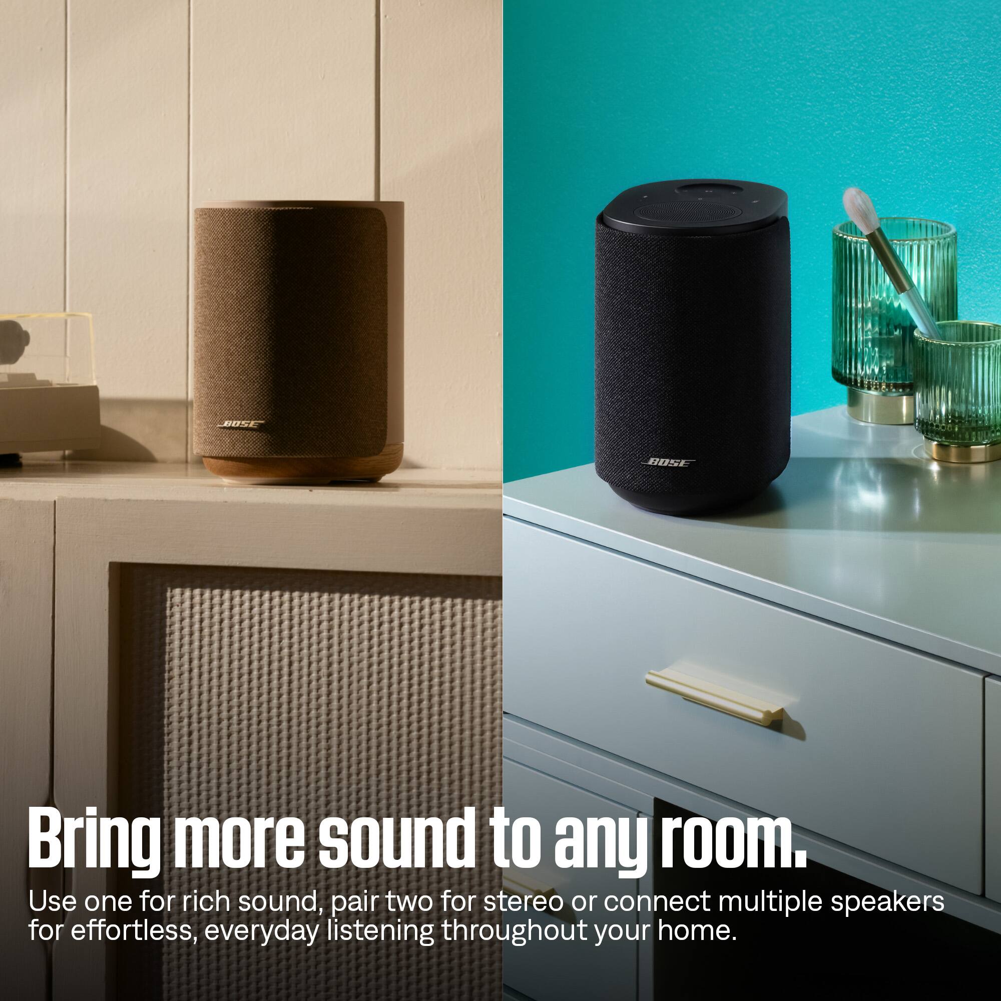 Bring more sound to any room. Use one for rich sound, pair two for stereo or connect multiple speakers for effortless, everyday listening throughout your home.