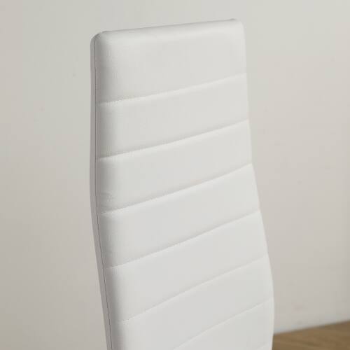 Alt View 3. Winado - Set of 4 Dining Room Chairs Kitchen Chairs PU Leather Breakfast Furniture - White.
