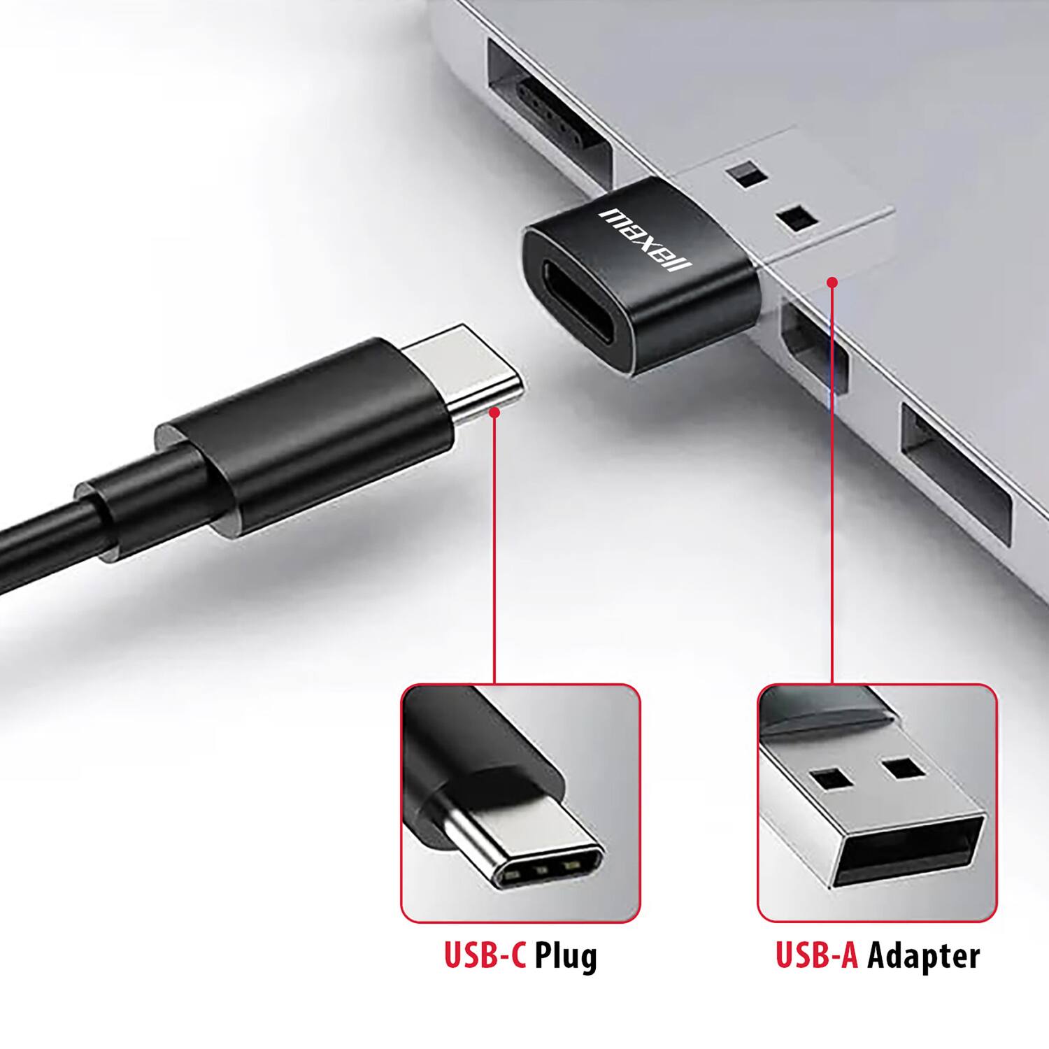 Maxell USB-C Plug USB-A Adapter