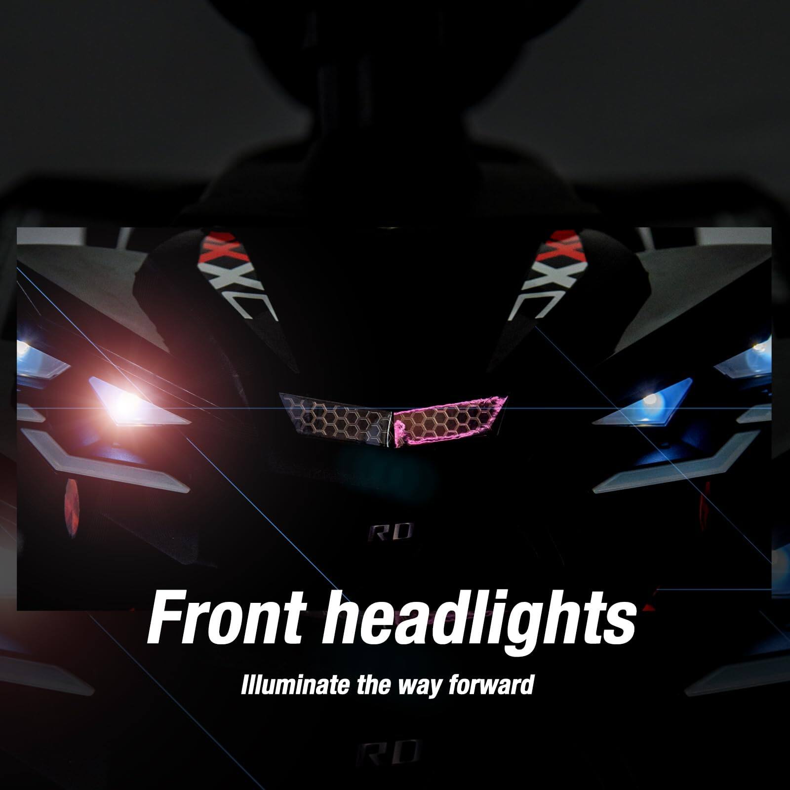 Front headlights  
Illuminate the way forward