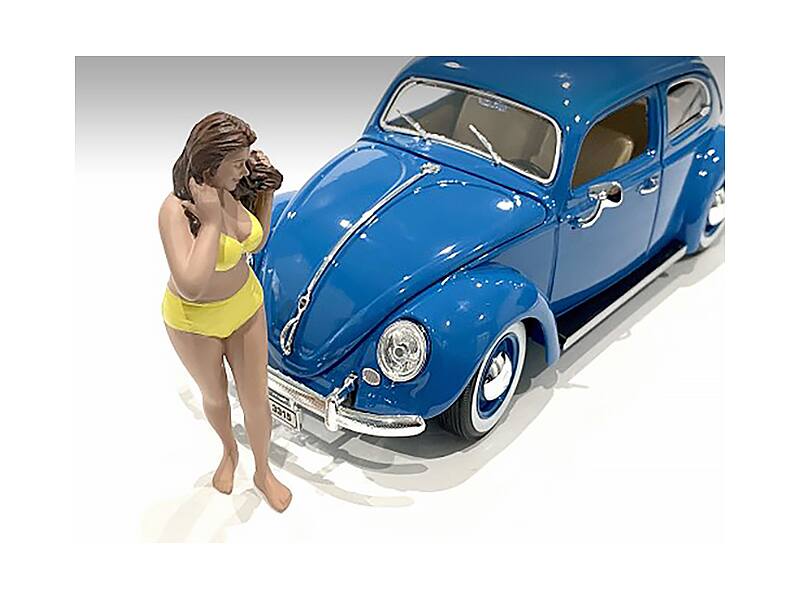Angle. American Diorama - Beach Girl Amy Figurine for 1/18 Scale Models by American Diorama - Multi.