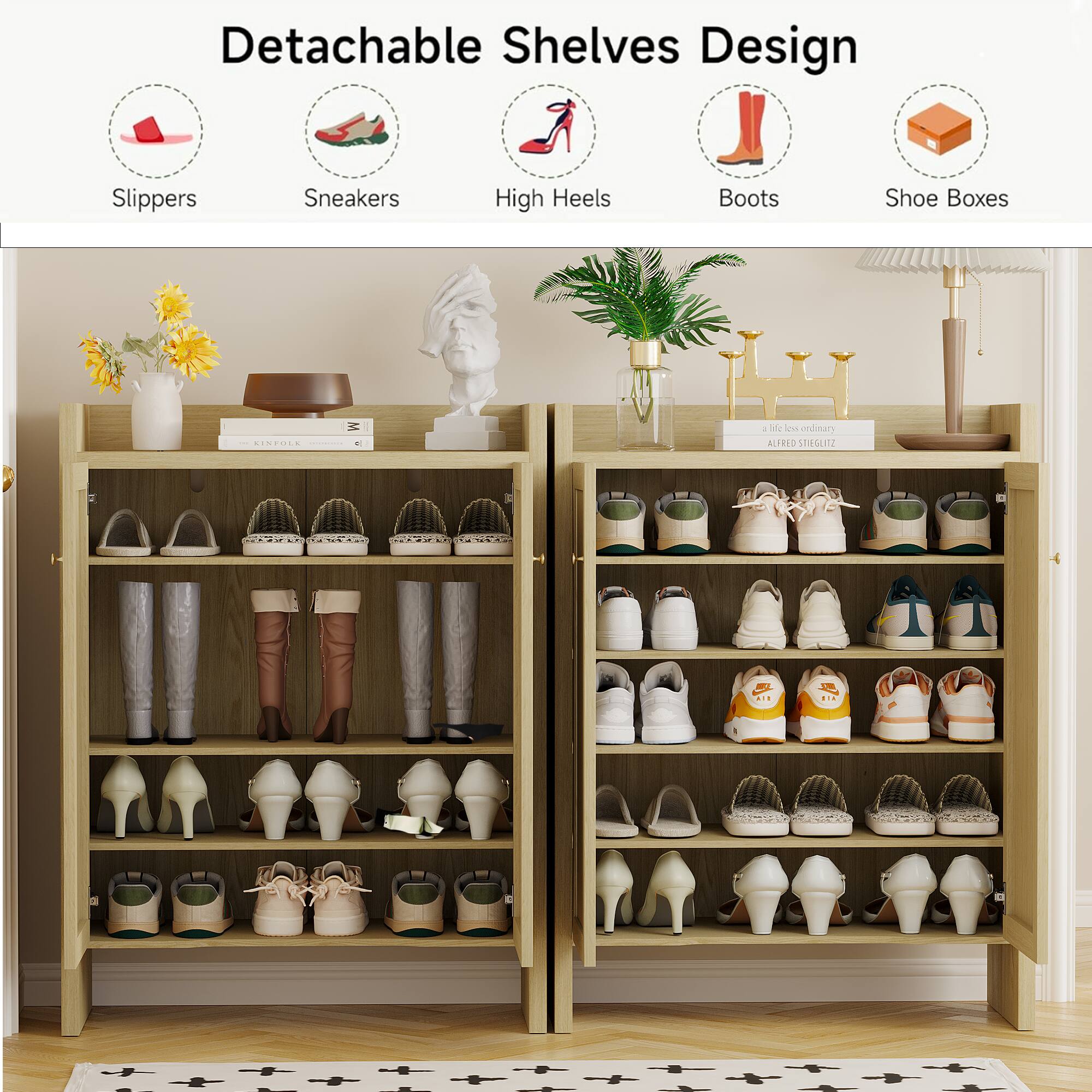 Detachable Shelves Design

Slippers
Sneakers
High Heels
Boots
Shoe Boxes

KINFOLX

A life of ordinary ALFRED RIEGLITZ