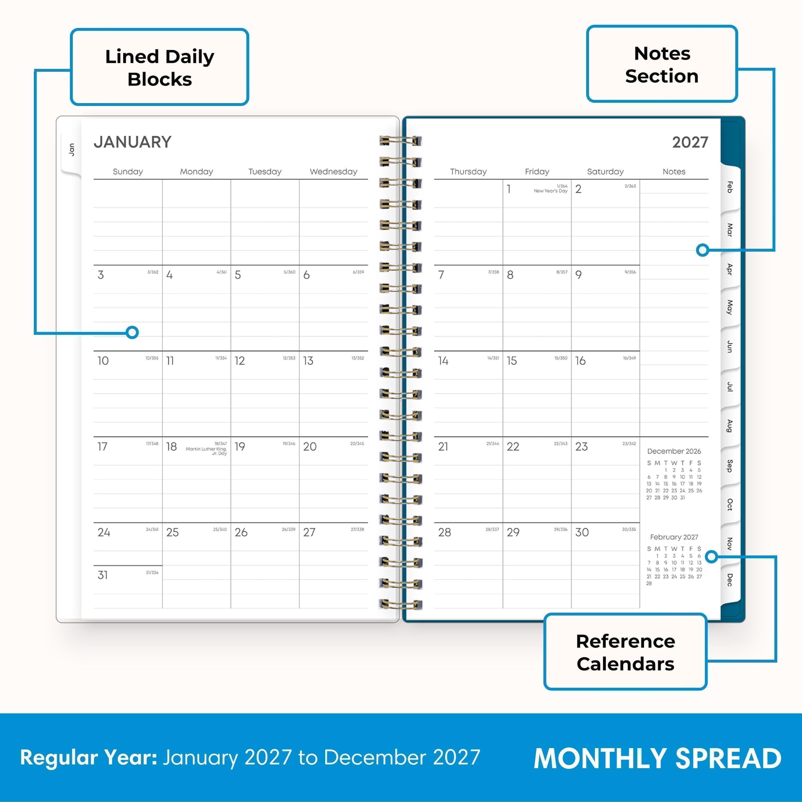 Blue Sky 2027 Weekly & Monthly Planner Calendar, 5