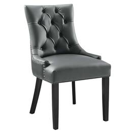 Regent Tufted Vegan Leather Dining Chair by Modway - Gray
