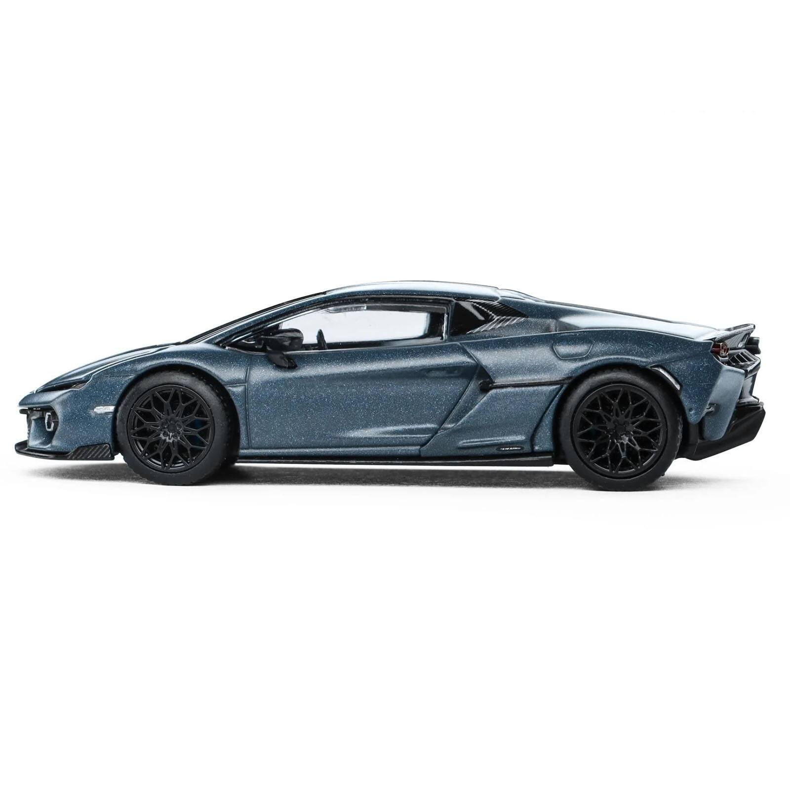 Alt View 2. Trends Hobby - Lamborghini Temerario Matt Blue Metallic 1/64 Diecast Model Car by Trends Hobby.
