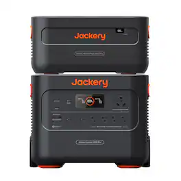 Jackery - Explorer 2000 Plus Portable Power Station (2042Wh) with a Battery Pack 2000Plus for Outdoor Use and Emergency Backup (2042.8 Wh Capacity) - Black