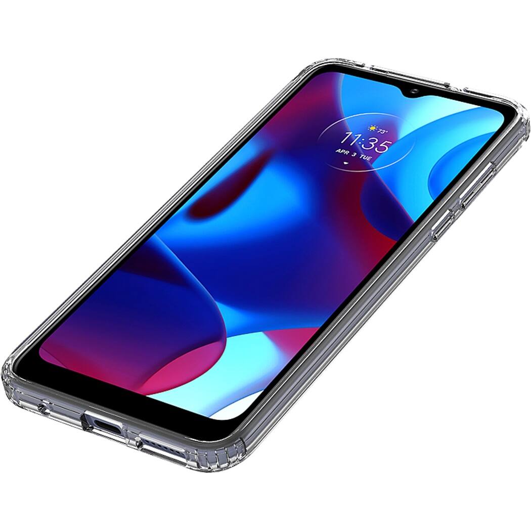 Alt View 14. SaharaCase - Hybrid-Flex Hard Shell Case for Motorola G Pure and G Power 2022 - Clear.