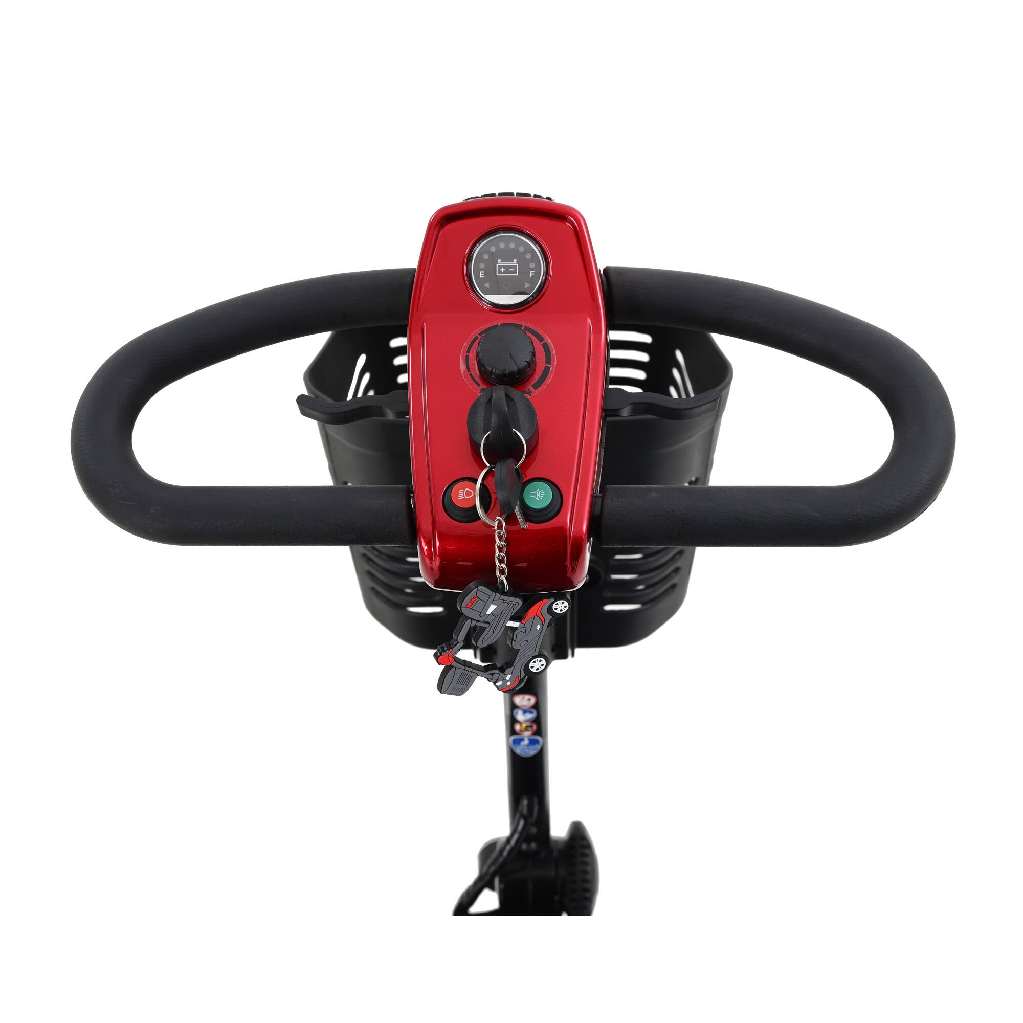 Alt View 2. Loheer - Loheer Red Four Wheel Outdoor Compact Mobility Scooter Heavy Duty Adult Electric Scooter - Red.
