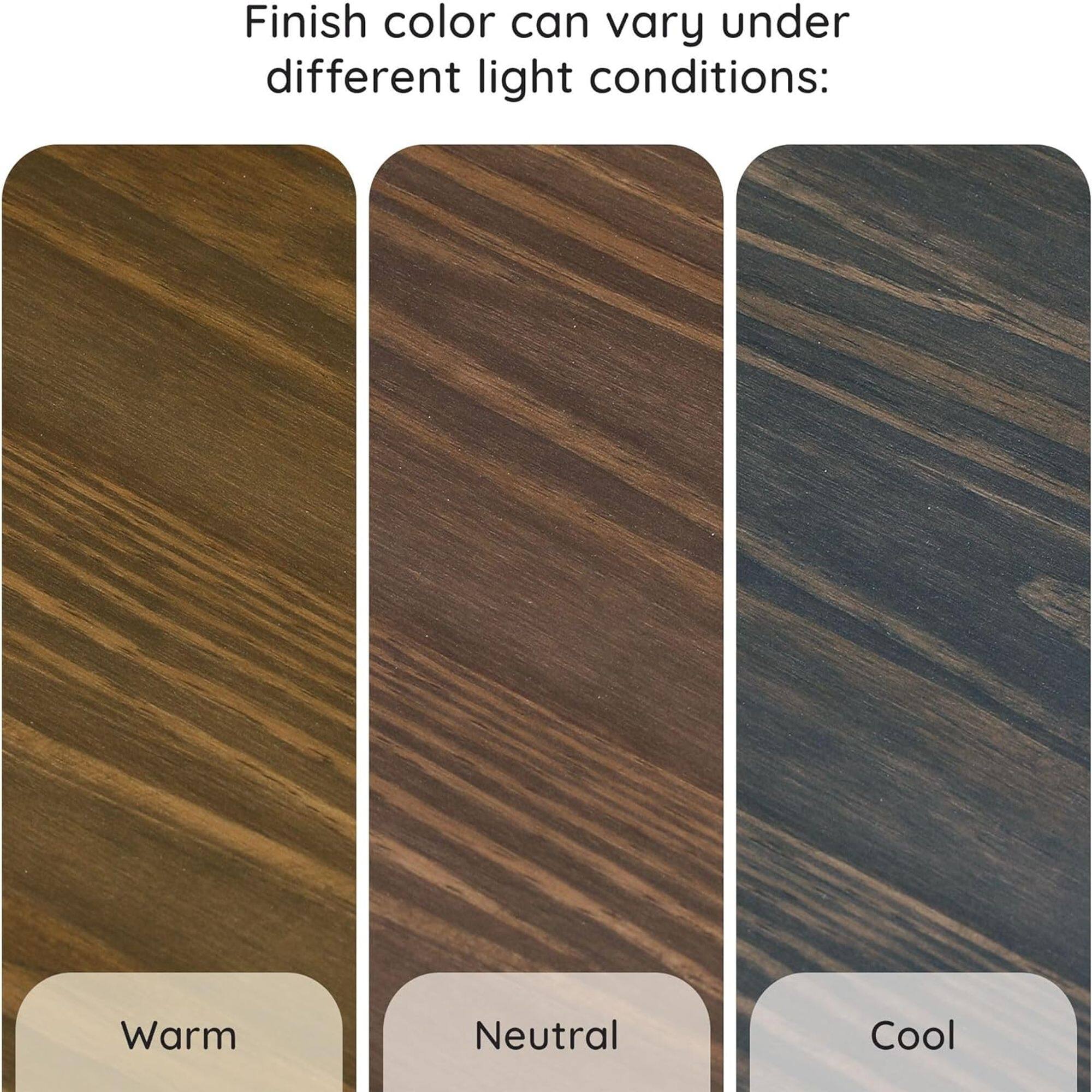 Finish color can vary under different light conditions: Warm Neutral Cool