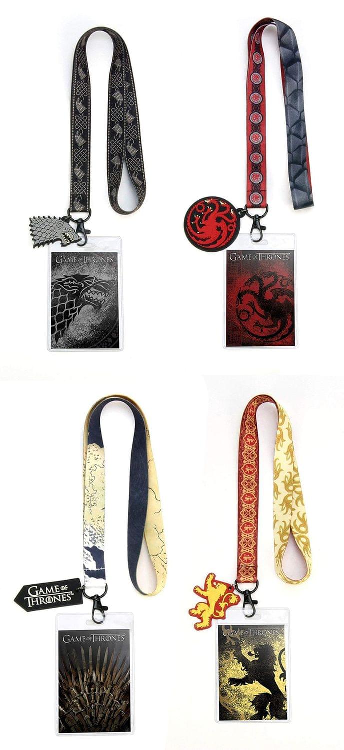 Toynk Game of Thrones Lanyard Gift Set Iron Throne, Lannister, Stark ...
