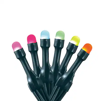 Front. Home Heritage - Home Heritage Lumations 33 Ft RGB LED Indoor/Outdoor String Lights, 100 Count - Multicolor.