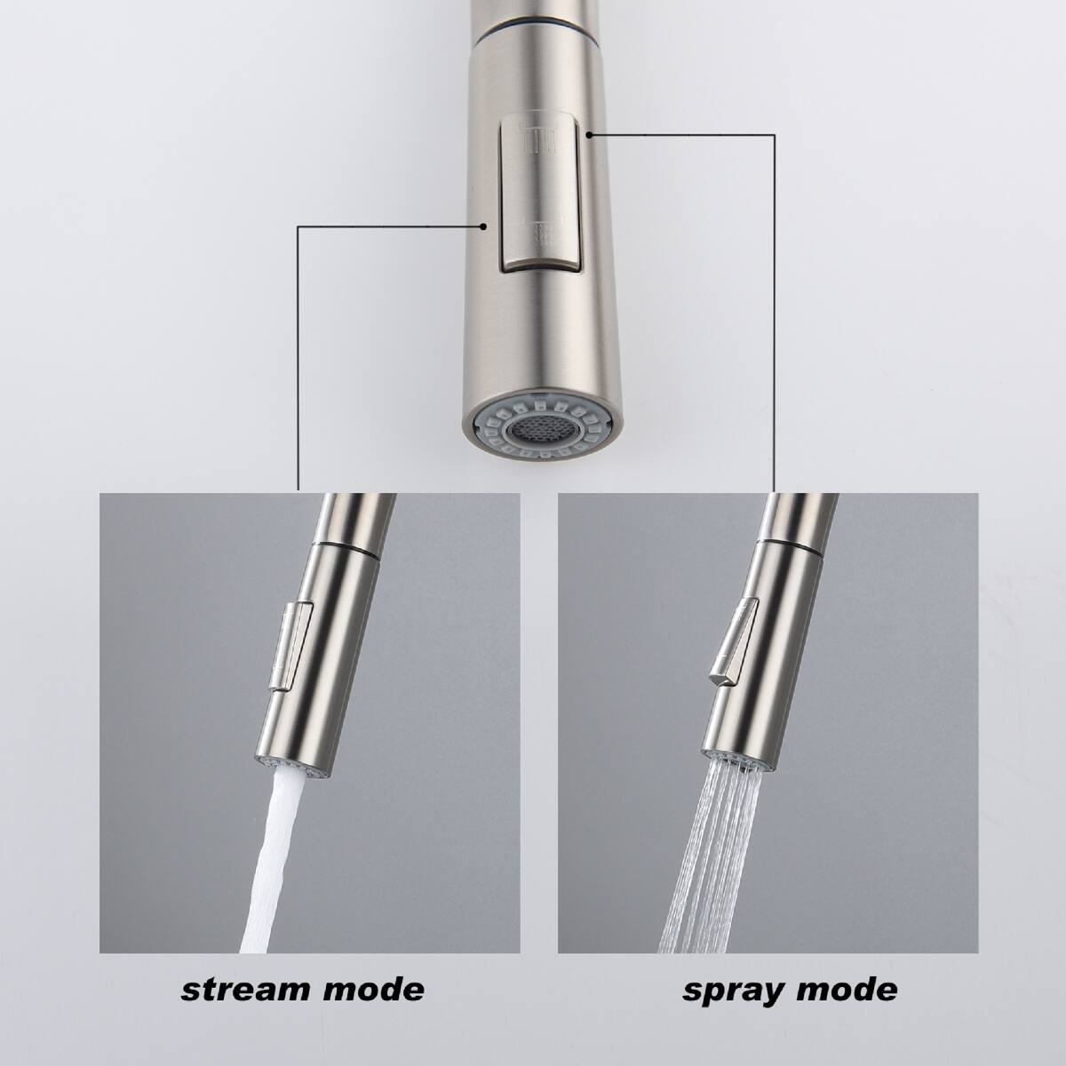 stream mode  
spray mode