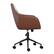 Alt View 20. Martha Stewart - Rayna Faux Leather Office Chair - Saddle Brown Faux Leather/Oil Rubbed Bronze.