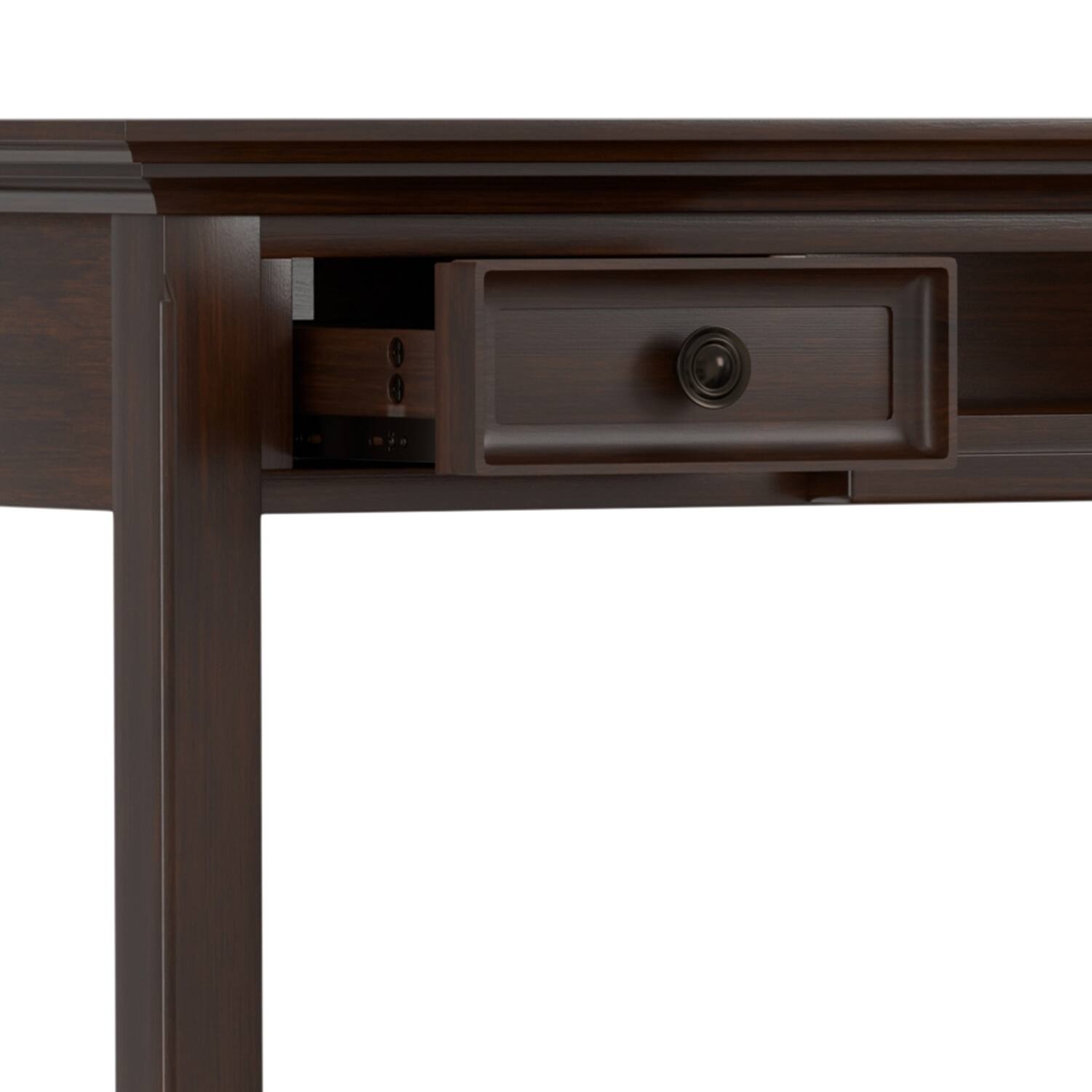 Alt View 6. Simpli Home - Amherst 54 inch Wide Solid Wood Desk in Russet Brown - Russet Brown.