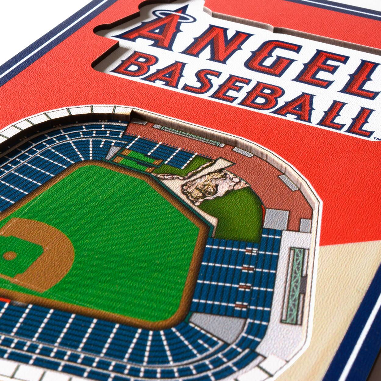 Alt View 1. YouTheFan - Los Angeles Angels 6'' x 19'' 3D StadiumView Banner - Multicolor.