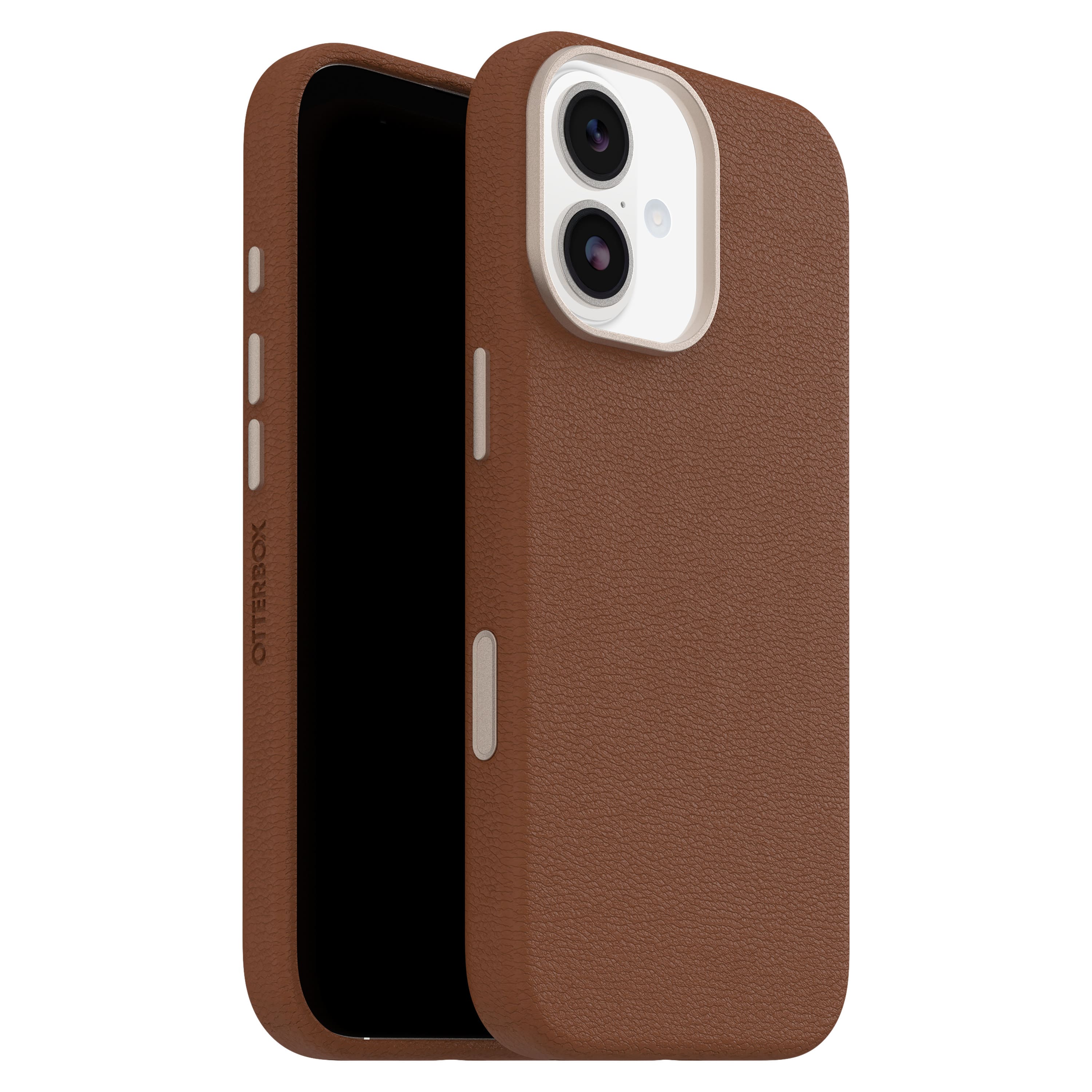 OtterBox - Symmetry Cactus Leather Series Soft Shell for Apple iPhone 17 - Brown - Front_Zoom