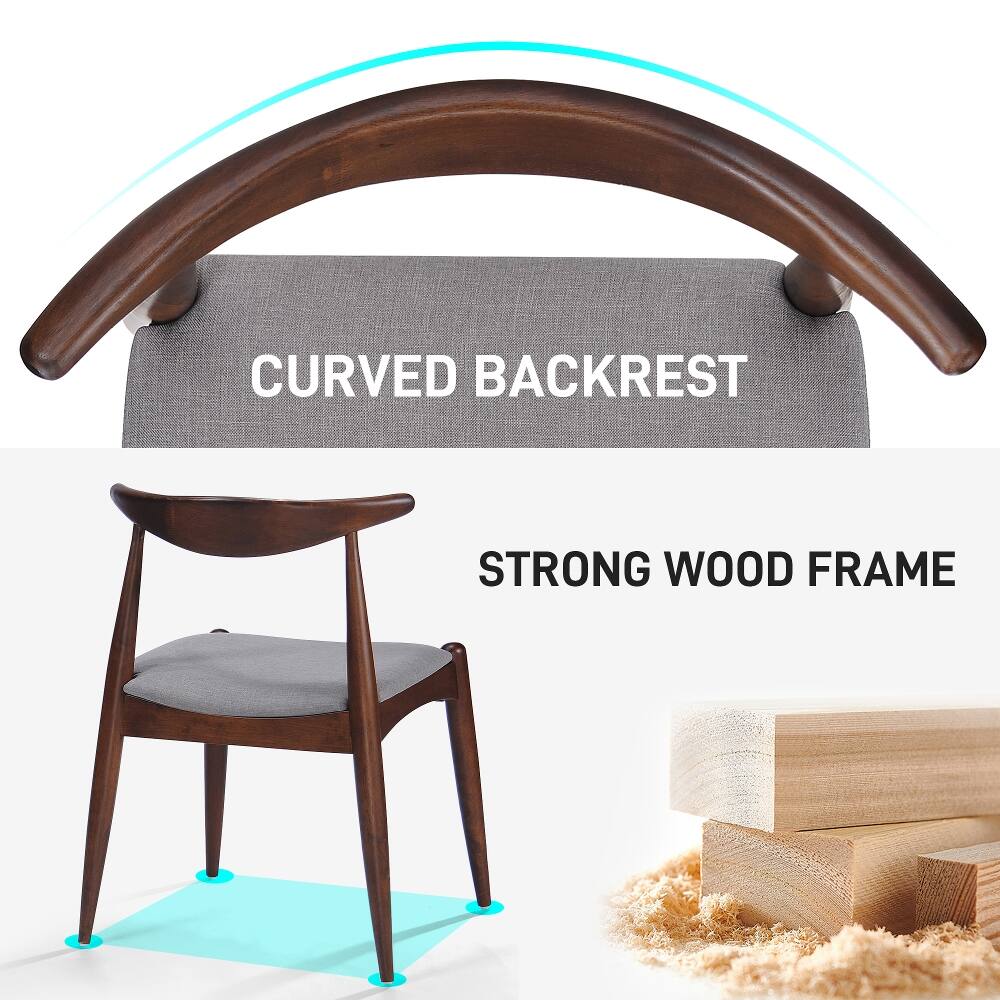 CURVED BACKREST  
STRONG WOOD FRAME