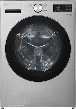 LG - 5.0 Cu. Ft. High-Efficiency Stackable Smart Front Load Washer with Steam and TurboWash 360° - Graphite Steel