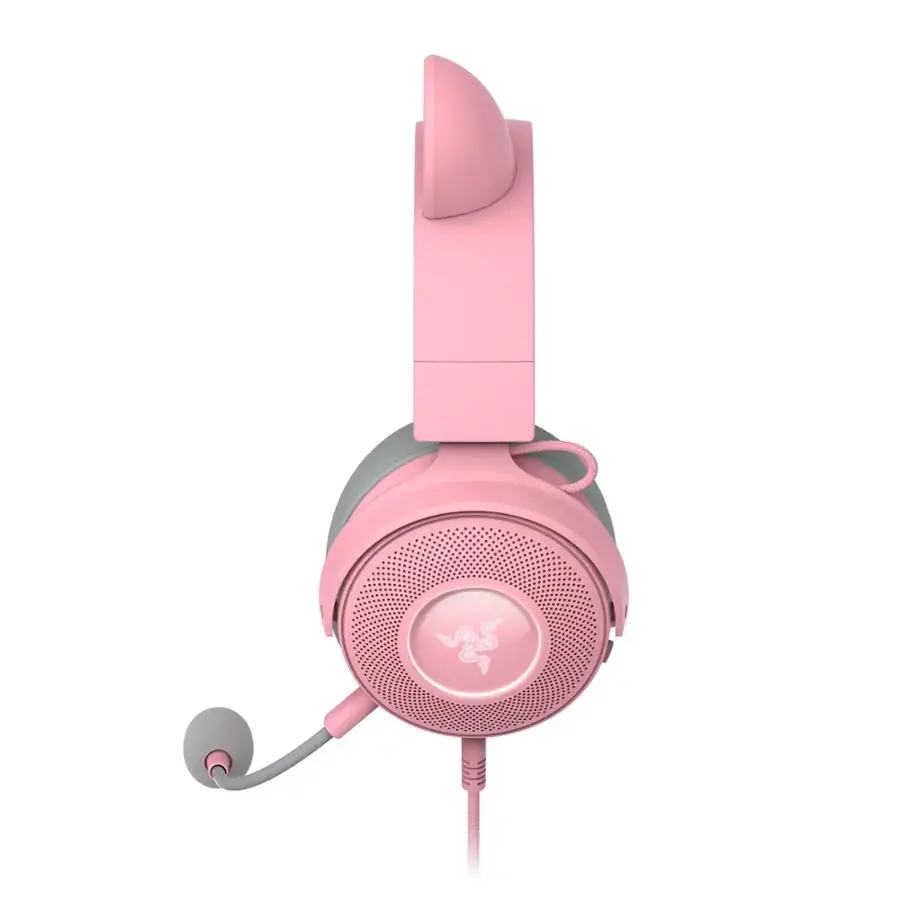 Alt View 22. Razer - Kraken Kitty V2 Pro Wired Gaming Headset for PC, Mac, and Playstation - Quartz Pink.