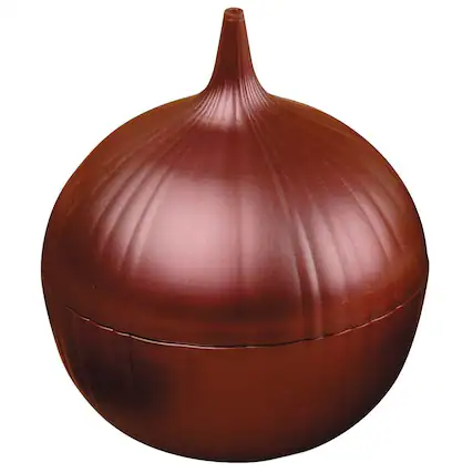 Front. Hutzler - Onion Saver Keeper Storage Container - Keeps Fresh Longer - Red.