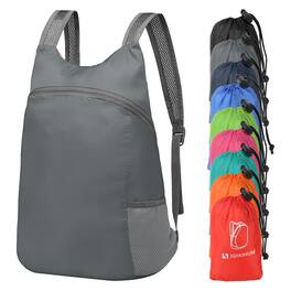 Unique Bargains - 20L Ultra Hiking-Daypack Lightweight Foldable Travel Packable Backpack for Camping Cycling Outdoor - Gray
