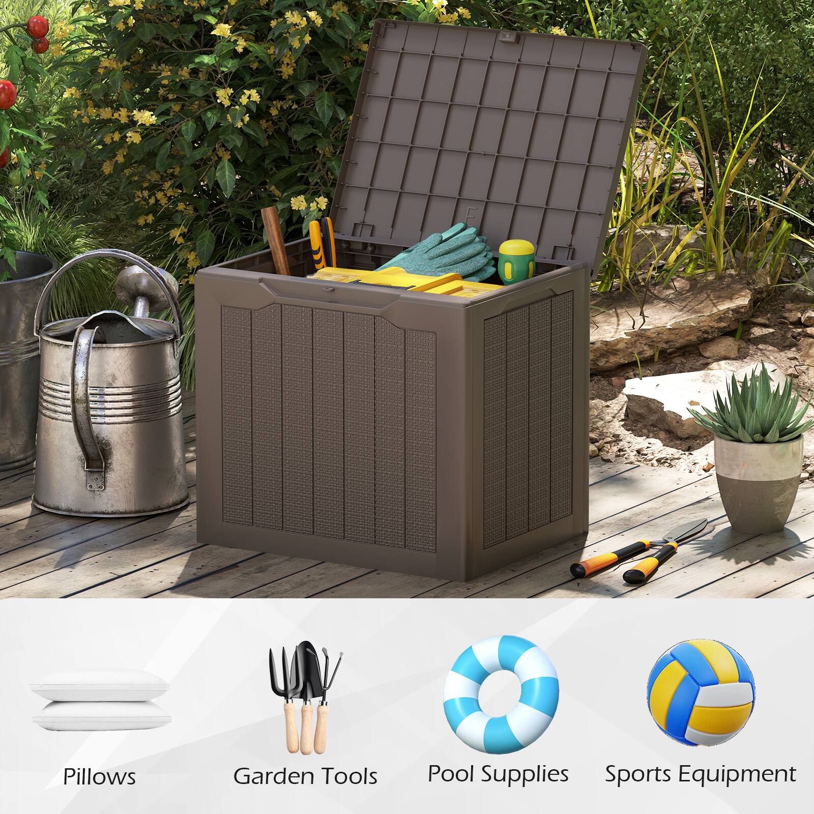Pillows  
Garden Tools  
Pool Supplies  
Sports Equipment