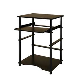 BisonOffice - Espresso and Black Laptop Desk with Easy Assembly and Sturdy Build - Espresso/Black