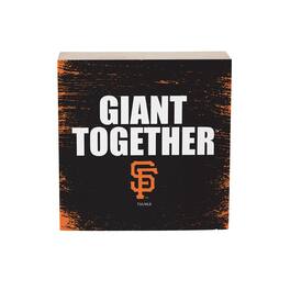 Evergreen Enterprises - San Francisco Giants 6" Square Fan Chant Wood Block Shelf Sign - Multicolor
